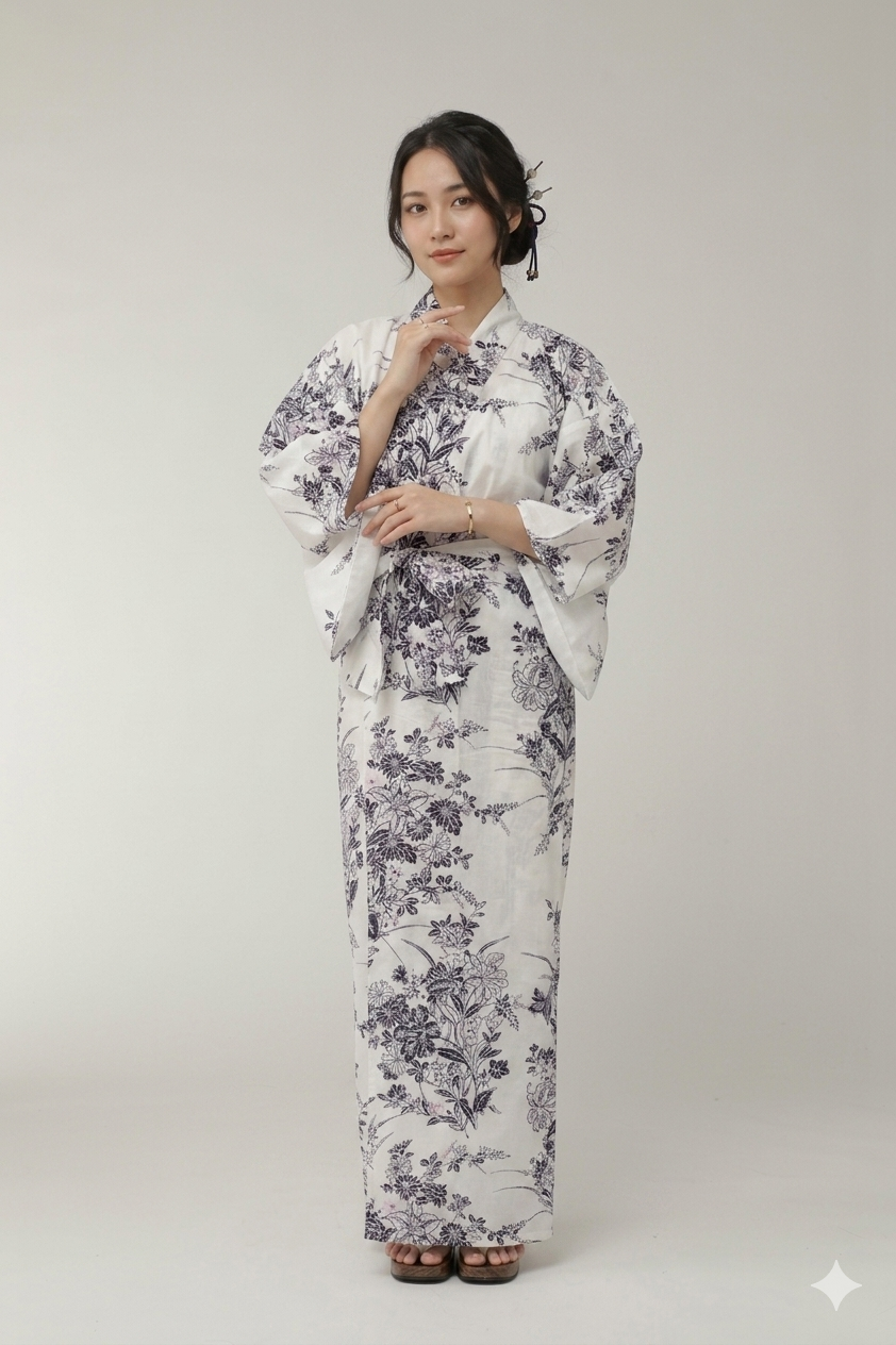 Yukata – Traditional Japanese Summer Kimono Robe – Made in Kyoto Japan ...