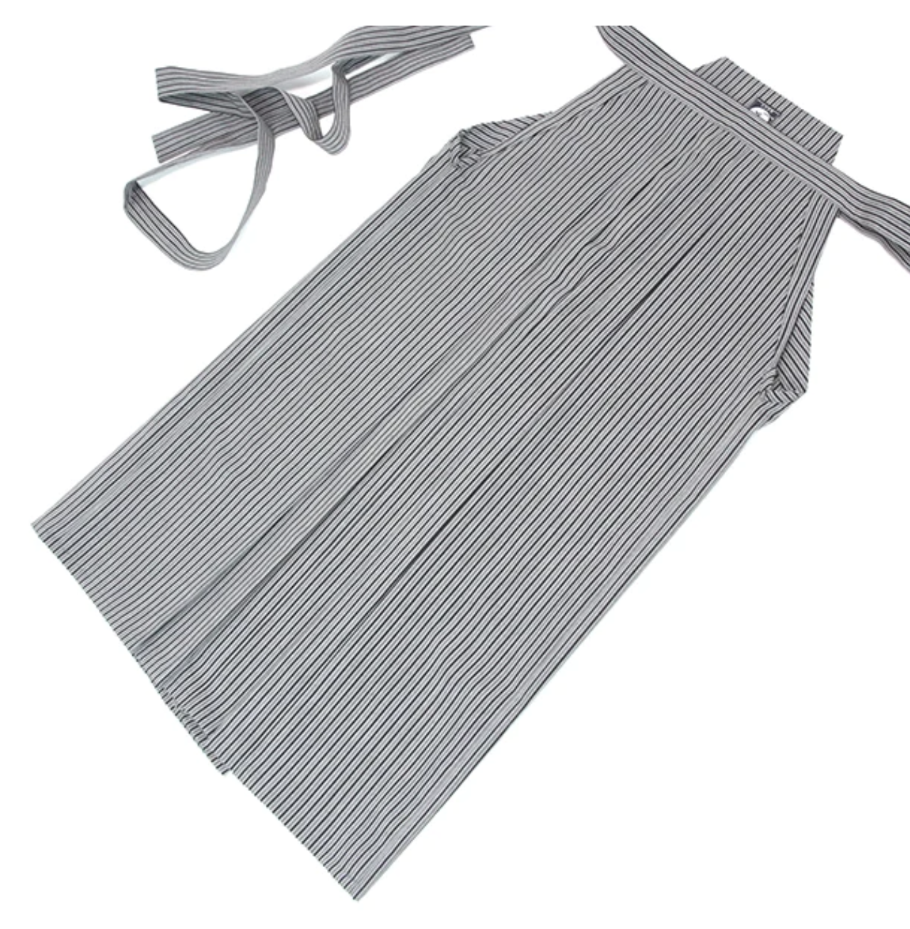 Luxe Iaido Hakama - Blue Marine Striped Shima EMBU - Tozando - Size 24