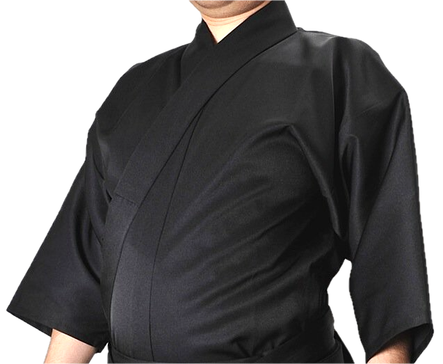 Luxury Iaido Gi Tozando – Black High-Quality Polyester – Size XL