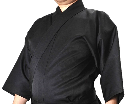 Luxury Iaido Gi Tozando – Black High-Quality Polyester – Size XL