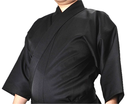Luxury Iaido Gi Tozando – Black High-Quality Polyester – Size S