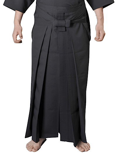 Premium Iaido Hakama Black Polyester - Tozando - Size 25