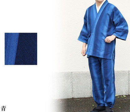Luxury Samue Katsuojima Nanakoori  Cotton Blue / Navy Blue Made in Japan