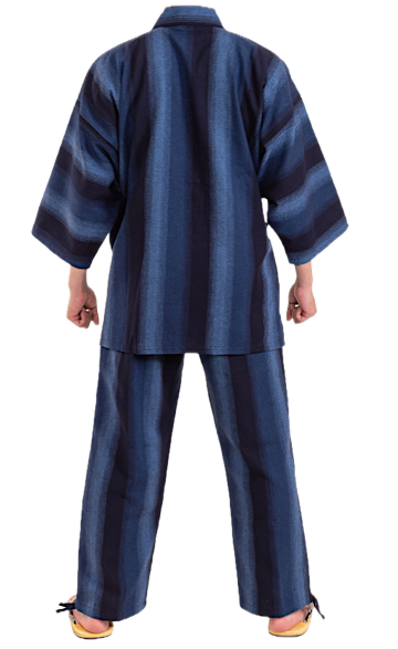 Luxury Samue Katsuojima Nanakoori  Cotton Blue / Navy Blue Made in Japan