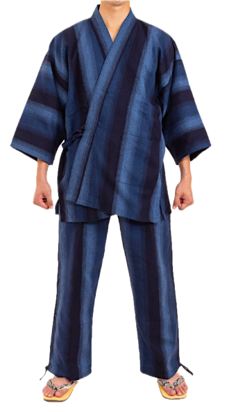 Luxury Samue Katsuojima Nanakoori  Cotton Blue / Navy Blue Made in Japan