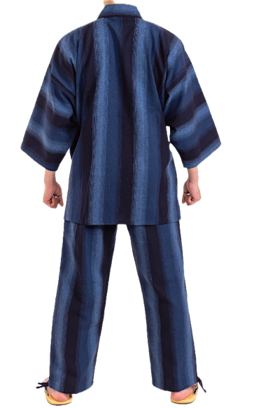 Luxury Samue Katsuojima Nanakoori  Cotton Blue / Navy Blue Made in Japan