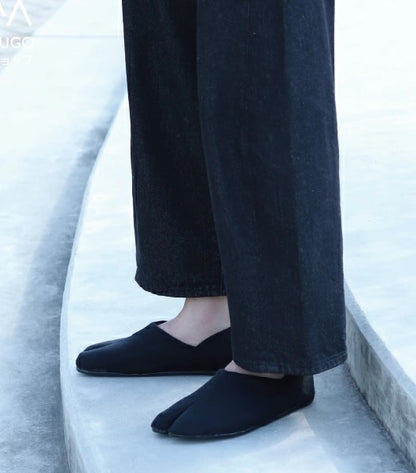 Mannen Tabi Shoes Black Marugo