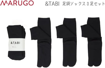 Marugo TABI 3 Pairs Black Tabi Socks – Made in Japan