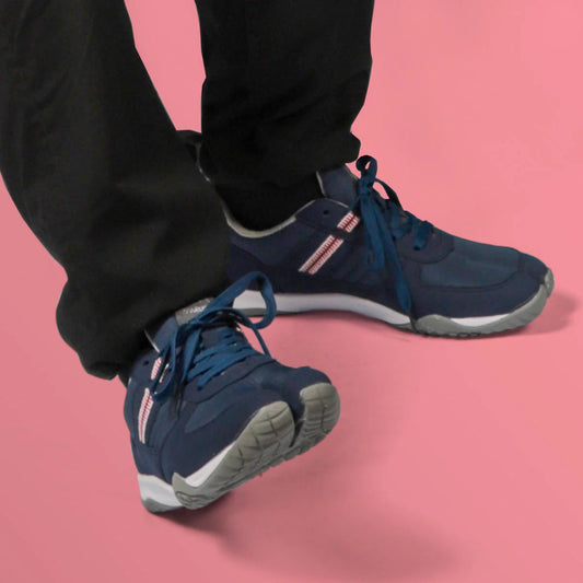 Marugo Sports Jog 3 Navy Blue Japanese Split-Toe Sneakers