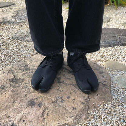 Marugo Sports Jog Black Japanese Jika-Tabi Sneakers