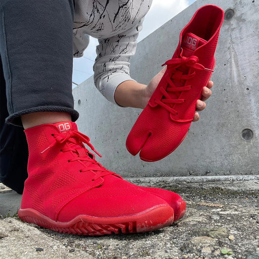 Marugo Sports Jog II Red Japanese Jika-Tabi Shoes