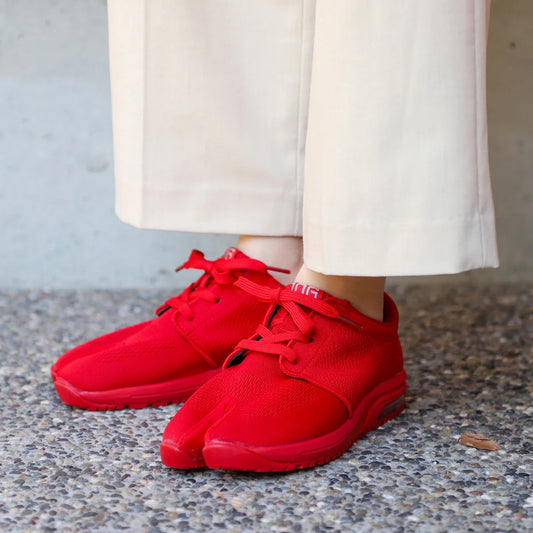 Marugo Sports Jog Red Japanese Jika-Tabi Sneakers