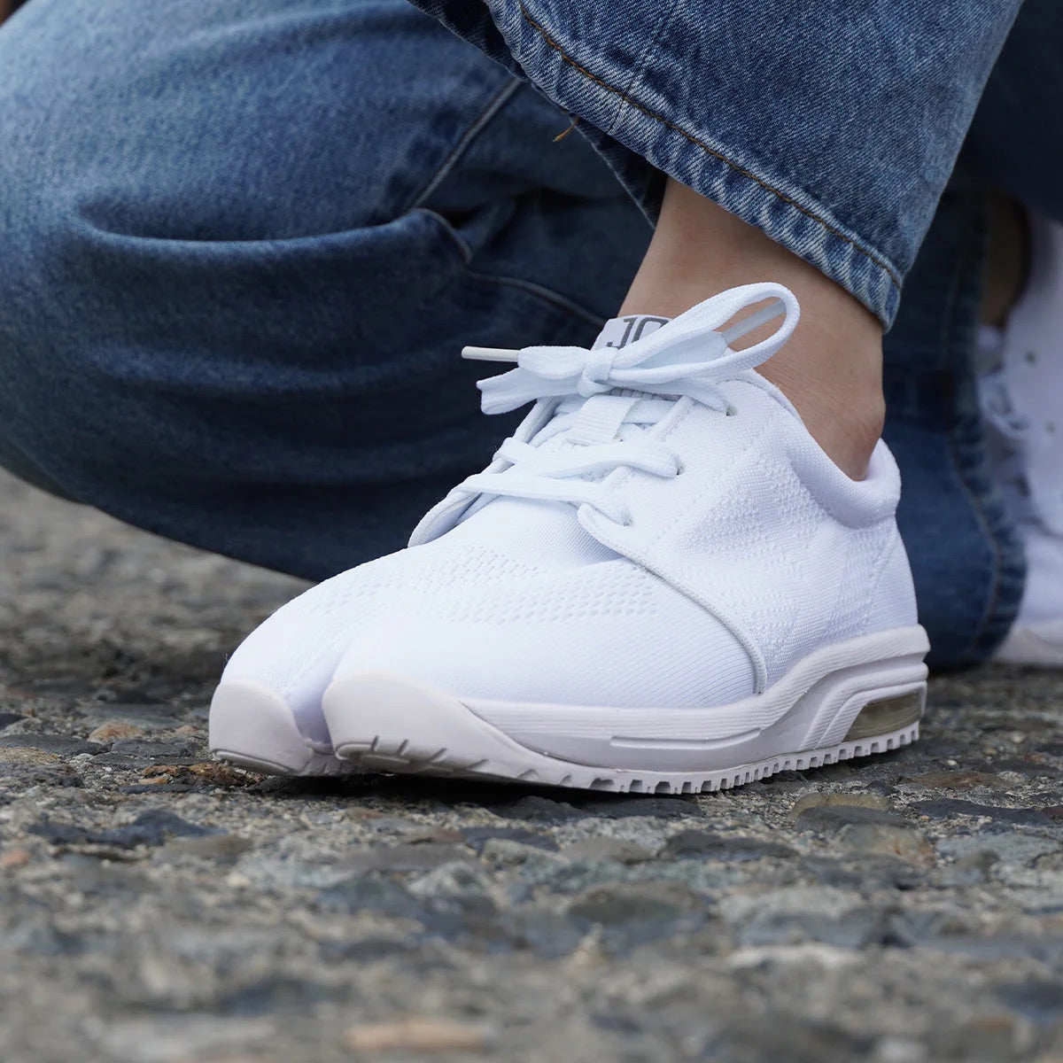 Marugo Sports Jog White Japanese Jika-Tabi Sneakers