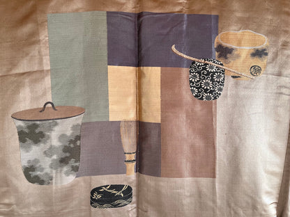 Men’s Antique Haori Black Silk Takanohane Montsuki SADO (Tea Ceremony)