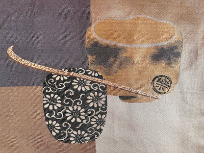 Men’s Antique Haori Black Silk Takanohane Montsuki SADO (Tea Ceremony)