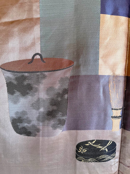 Men’s Antique Haori Black Silk Takanohane Montsuki SADO (Tea Ceremony)