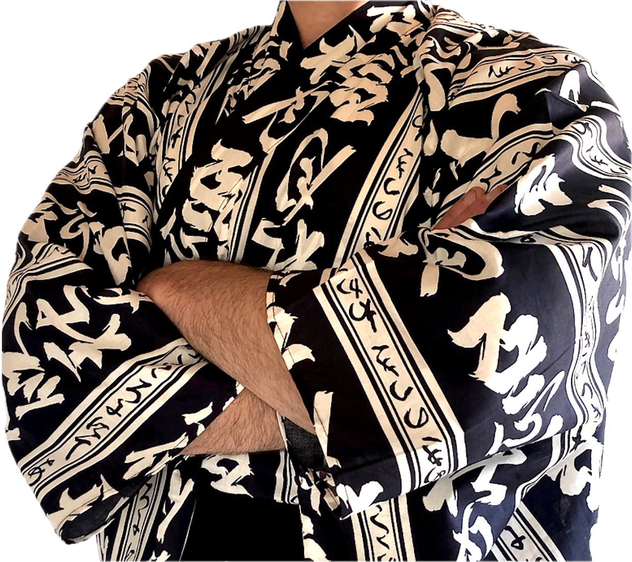 Men’s Japanese Yukata “Aki Tsuki” Autumn Moon Made in Kyoto Japan
