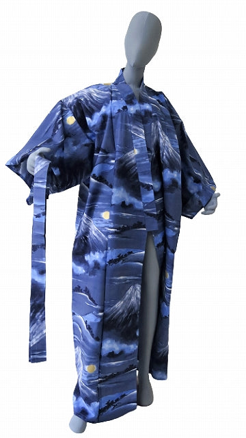Men’s Japanese Yukata “Mt. Fuji” (富士山) Pattern Made in Kyoto Japan