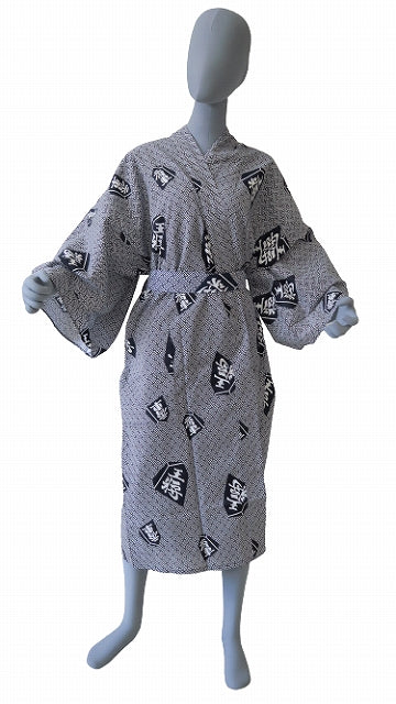 Men’s Japanese Yukata “Osho” King Chess Piece Pattern  Made in Kyoto, Japan