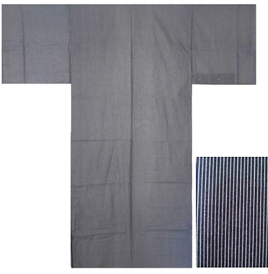 Men’s Japanese Yukata “Shima” Stripe Pattern  Made in Kyoto, Japan