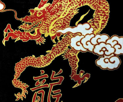 Men’s Japanese Yukata “UnRyū Moji” Dragon & Cloud Pattern Made in Kyoto Japan