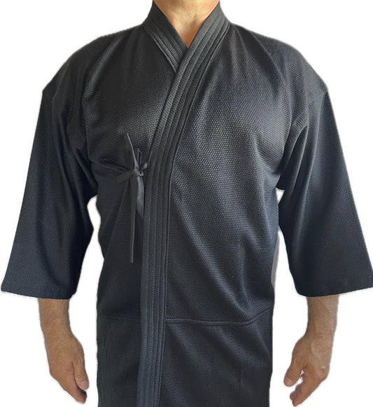 Men's Kendo Jacket  Breeze Knit Polyester, Sashiko Style – Size 4.5 Great for Summer