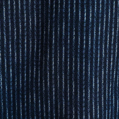 Men’s Kurume Chijimi Shirt – Indigo Navy Stripes – Made in Japan