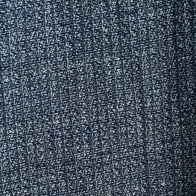 Men’s Kurume Chijimi Shirt – Indigo Navy & Gray – Made in Japan