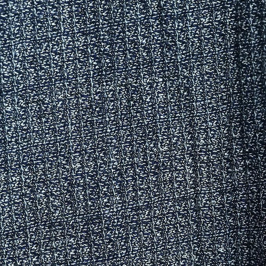 Men’s Kurume Chijimi Shirt – Indigo Navy & Gray – Made in Japan