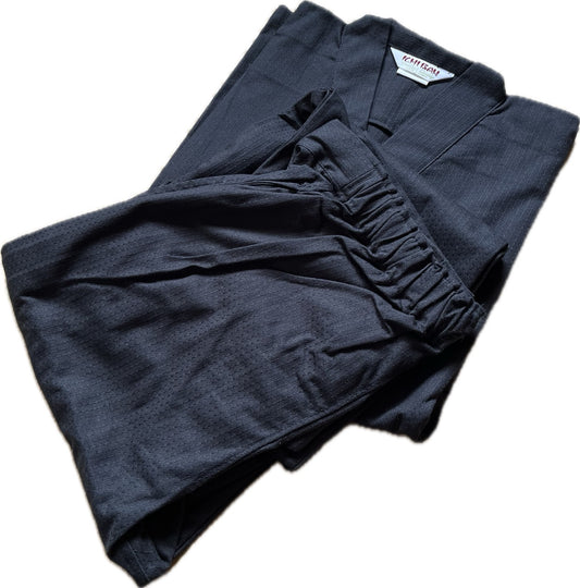 Men’s Unisex Samue – Sashiko Cotton – Black (Size S – 155cm – 165cm) – Made in Japan