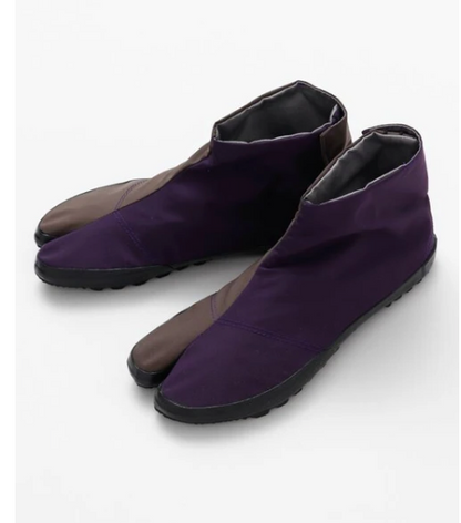 Men’s Traditional Japanese Jikatabi – Purple Canvas with Waterproof Sole (27CM)