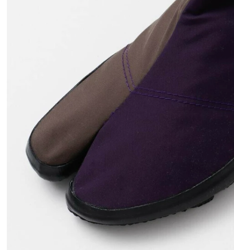 Men’s Traditional Japanese Jikatabi – Purple Canvas with Waterproof Sole (27CM)