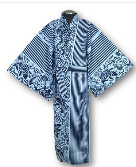Men’s Yukata Koi Nobori – Japanese Carp Cotton Made in Japan