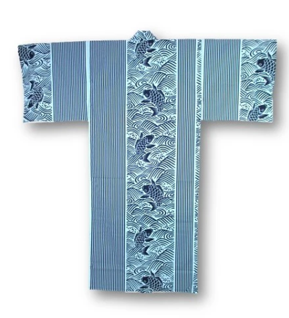 Men’s Yukata Koi Nobori – Japanese Carp Cotton Made in Japan