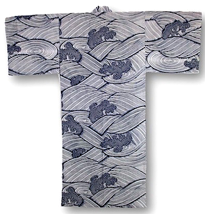 Men’s Yukata Nami – Japanese Wave Cotton Made in Japan