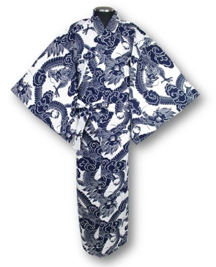 Men’s Yukata Ryu Dragon Cotton Made in Japan