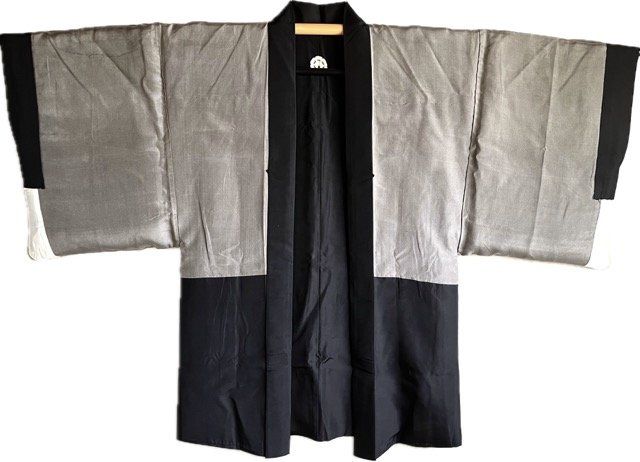 Men's Antique Samurai Haori Black Silk Monstuki– Busho no Ikusa