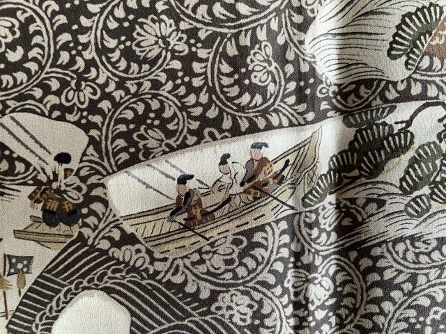 Men's Antique Samurai Haori Black Silk Monstuki– Busho no Ikusa