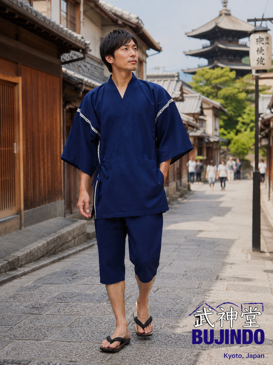 Men’s Awa Shijira Jinbei – Made in Japan