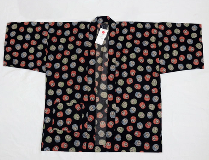 Men’s Koi & Daruma Haori Jacket Cotton - Made in Japan