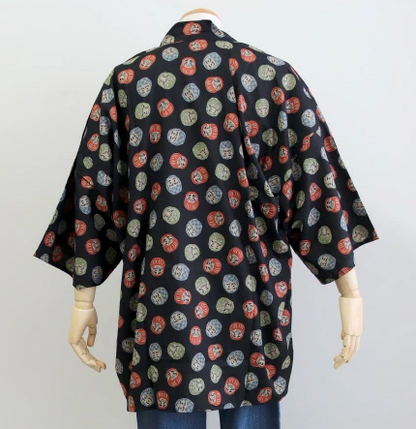 Men’s Koi & Daruma Haori Jacket Cotton - Made in Japan