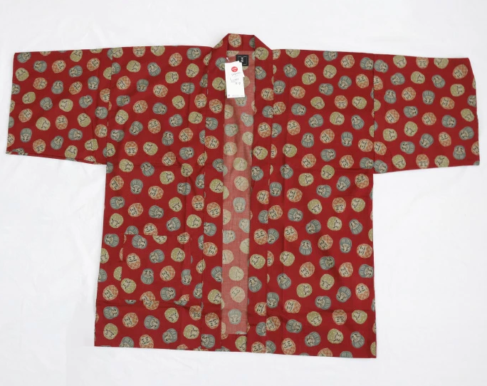 Men’s Koi & Daruma Haori Jacket Cotton - Made in Japan