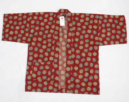 Men’s Koi & Daruma Haori Jacket Cotton - Made in Japan