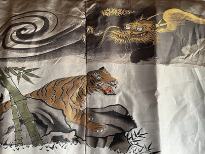 Men's Haori antique - Agarifuji Montsuki Tiger VS Dragon