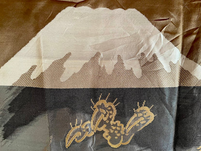 Men’s Haori Black Silk Katabami Montsuki Fuji & Dragon RYU