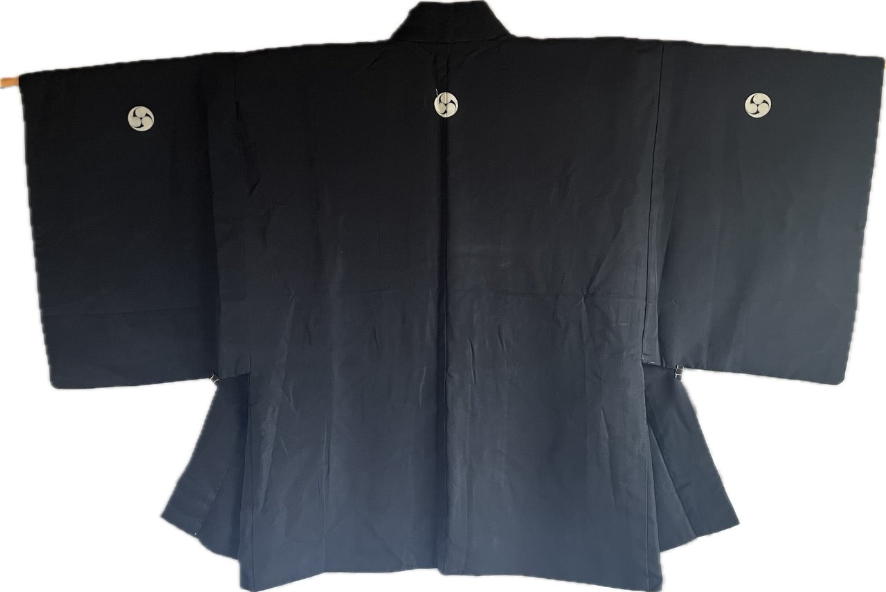 Men's Japanese Antique Haori - Tomoe Montsuki - Yoritomo’s Journey to Mount Fuji