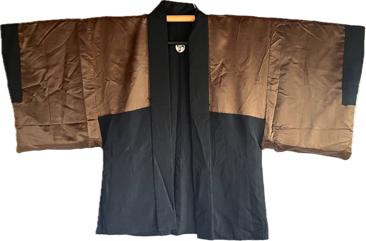 Men's Japanese Antique Haori - Tomoe Montsuki - Yoritomo’s Journey to Mount Fuji