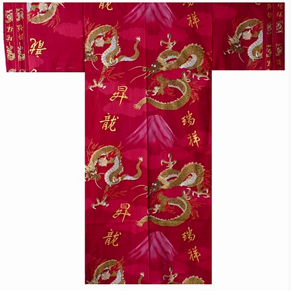 Men's Japanese Yukata Fujiyama & Dragon Made in Kyoto Japan
