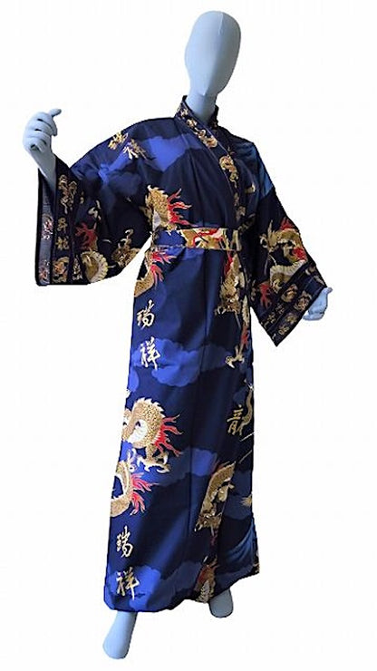Men's Japanese Yukata Fujiyama & Dragon Made in Kyoto Japan