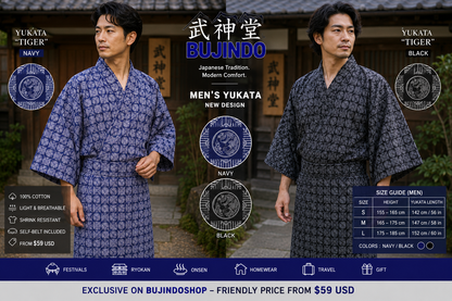 Men’s Japanese Yukata “Tiger” – New Design